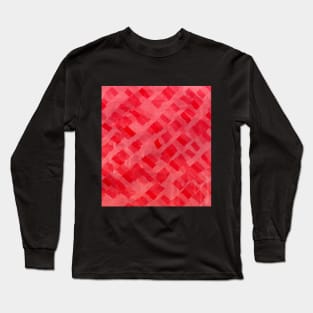 Red Distressed grunge textured collection Long Sleeve T-Shirt